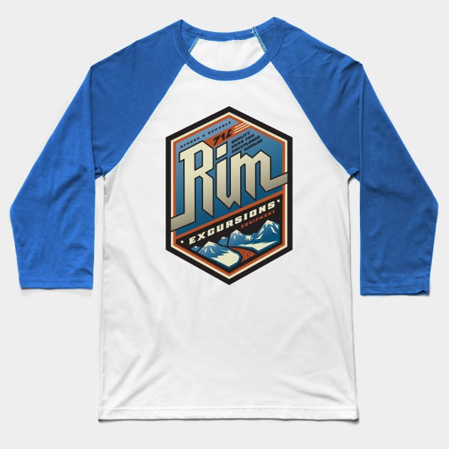 Rim Excursions Baseball T-Shirt by MindsparkCreative